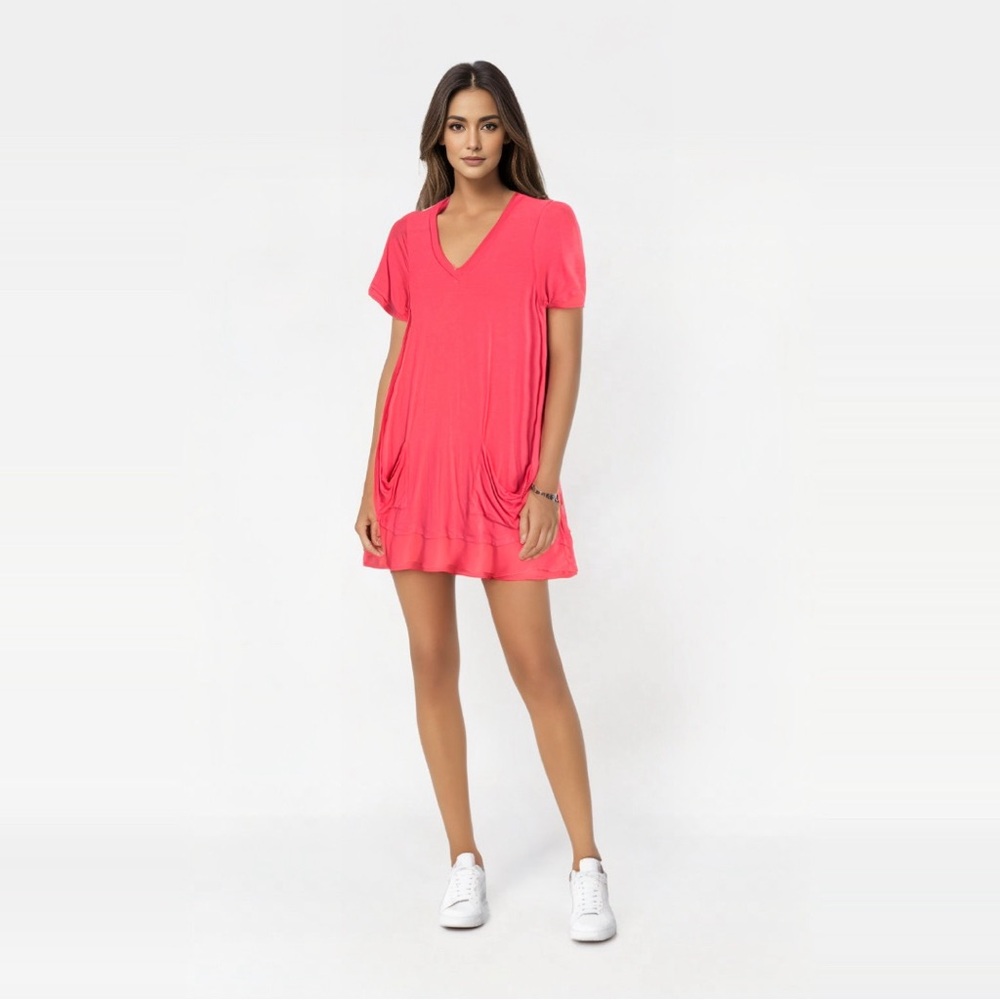 LOGO Lori Goldstein XXS Tunic Length Peach Blouse/mini dress